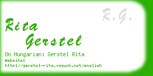 rita gerstel business card